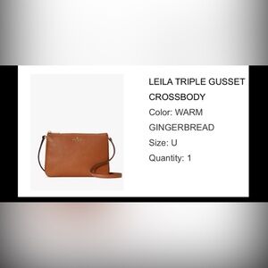 NWOT Kate Spade “Leila” Crossbody